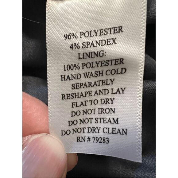 Alex Evenings Glittery Dark Gray Ruched Side floor Lengh Gown W/jeweled cuffs 8 - Picture 11 of 11